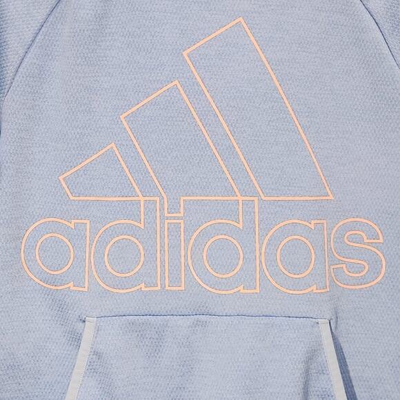 Adidas Women's Hooded Sweatshirt Climawarm Light Blue Kangaroo Pocket - Size S - Picture 6 of 9